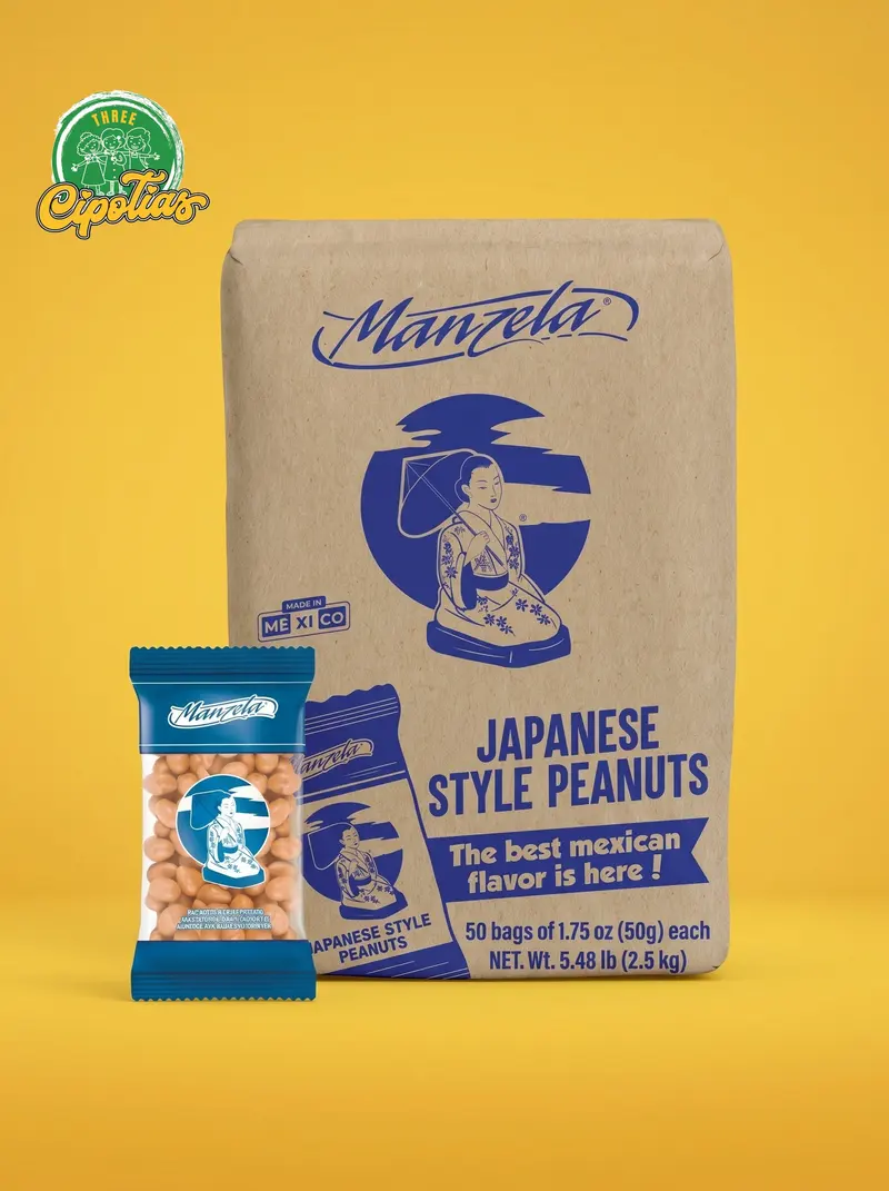 Manzela Japanese Peanuts Display 50 bags