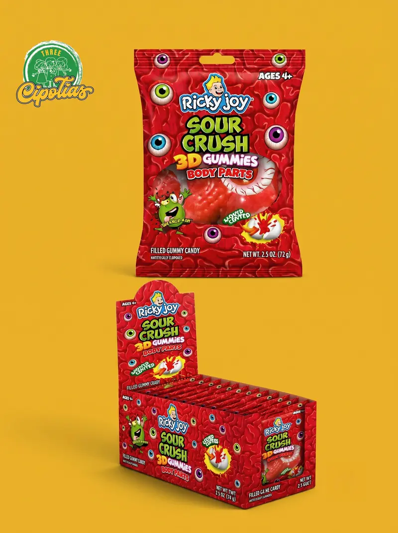 Ricky Joy Sour Crush 3D Gummies Body Parts