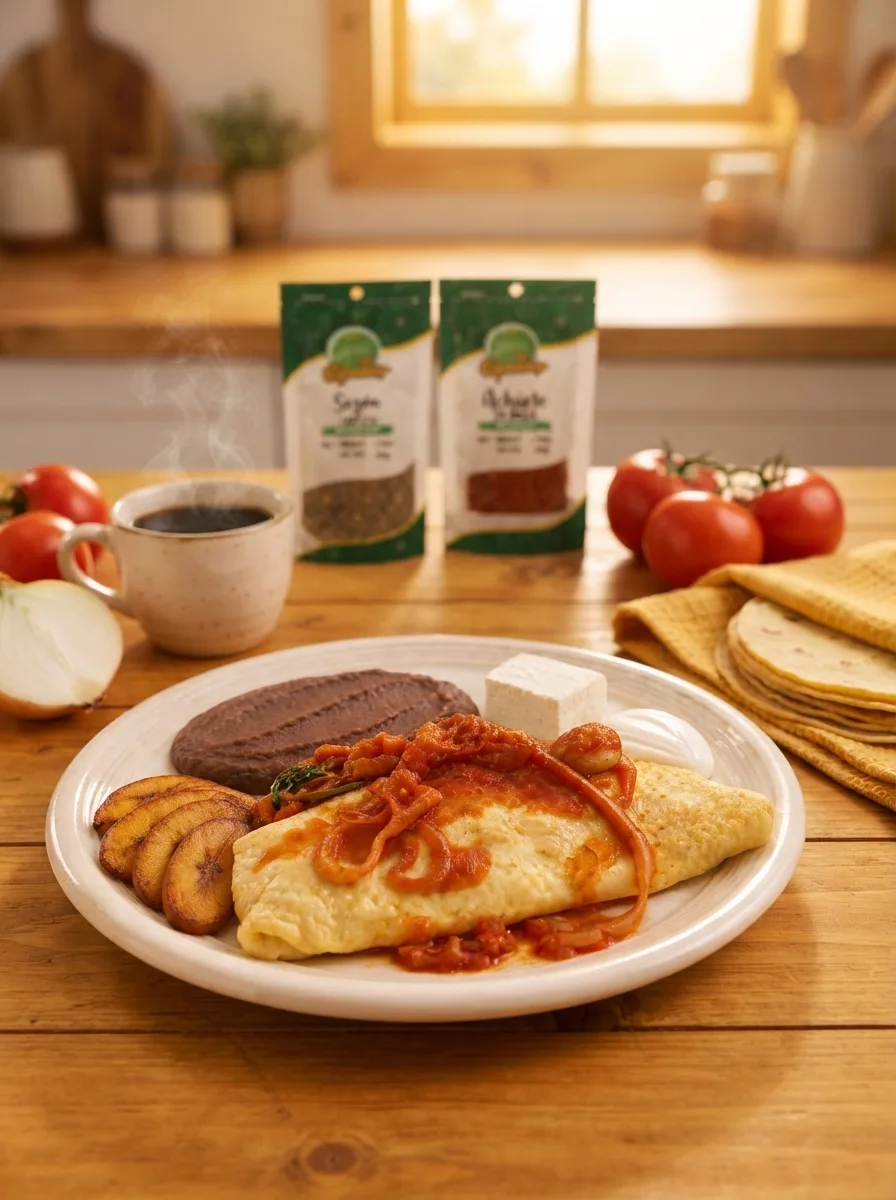 Desayuno Salvadoreño con Tomatada