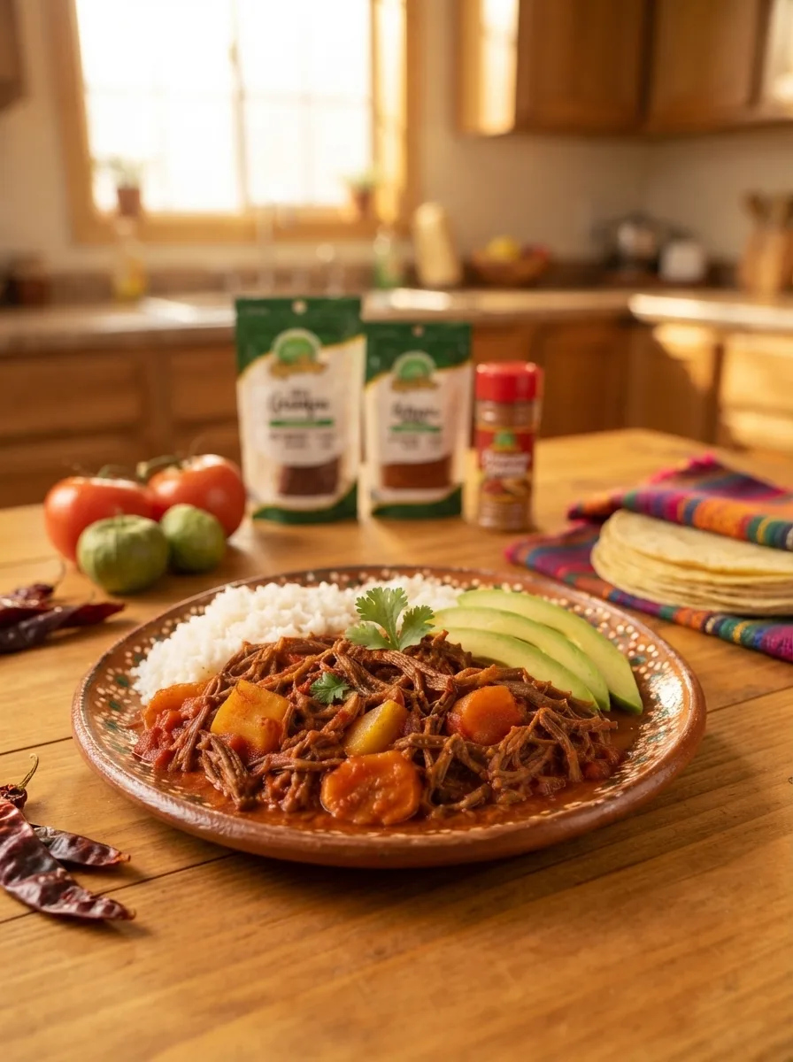Hilachas Guatemaltecas con Achiote