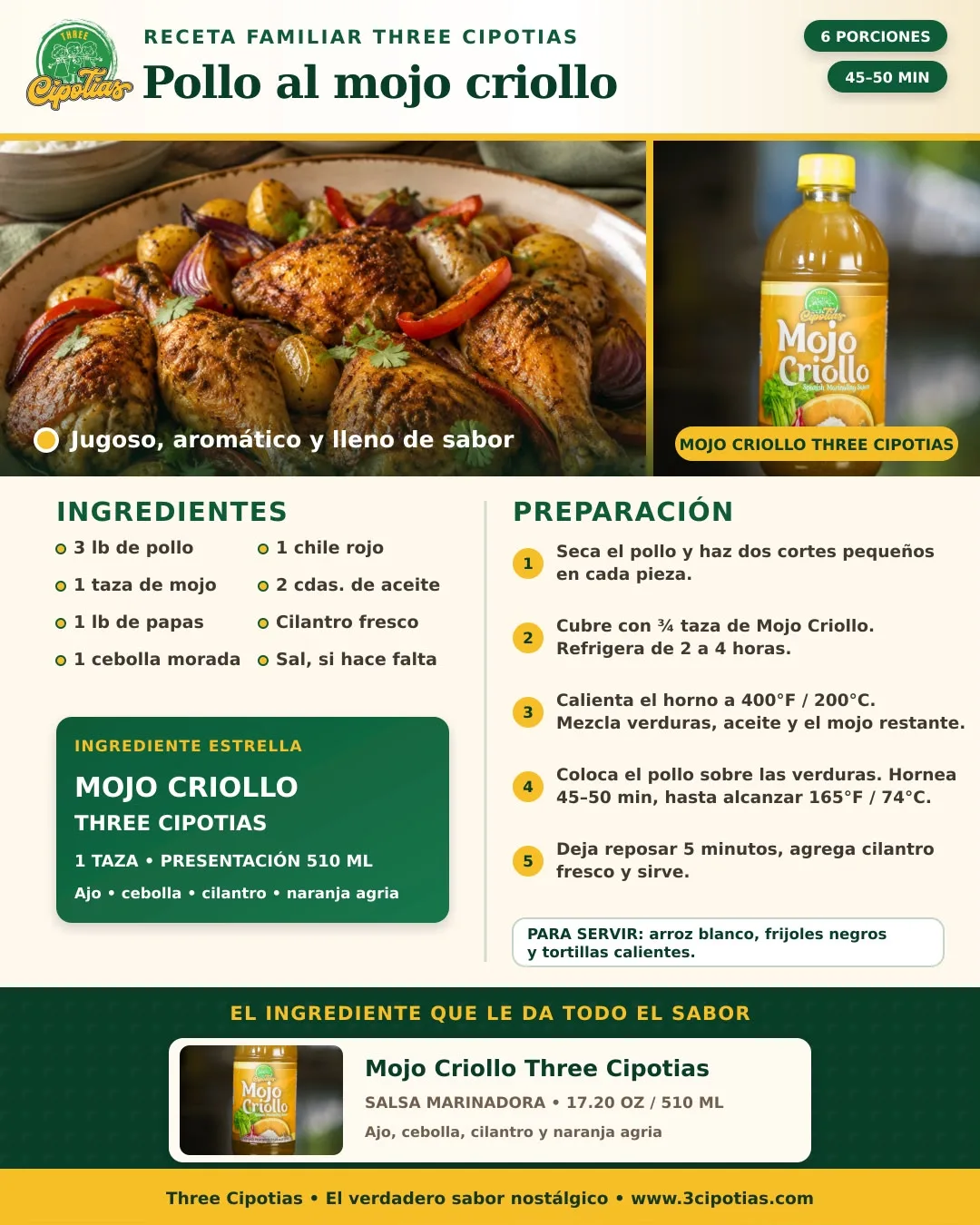Pollo al Mojo Criollo